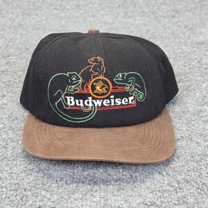Vintage Budweiser Hat w/ Chameleon & Ferret 1995 Anheuser-Busch Snapback Cap